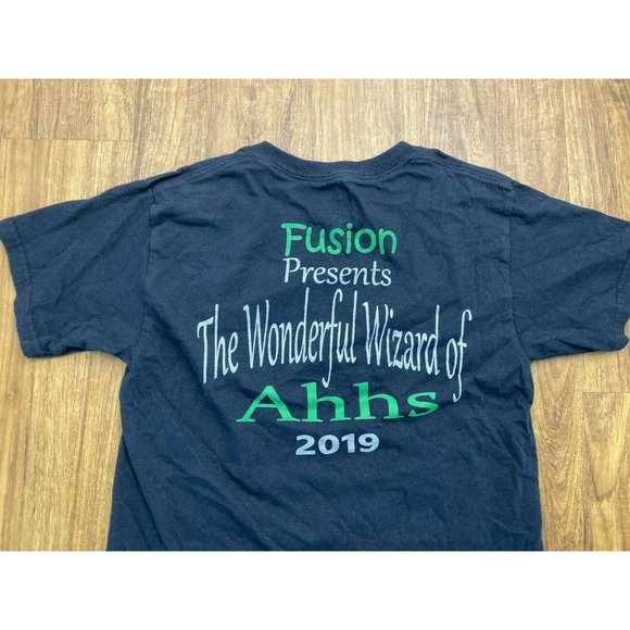 Kids Wizard of Oz Characters T Shirt Gildan‎ Black - Picture 3 of 11